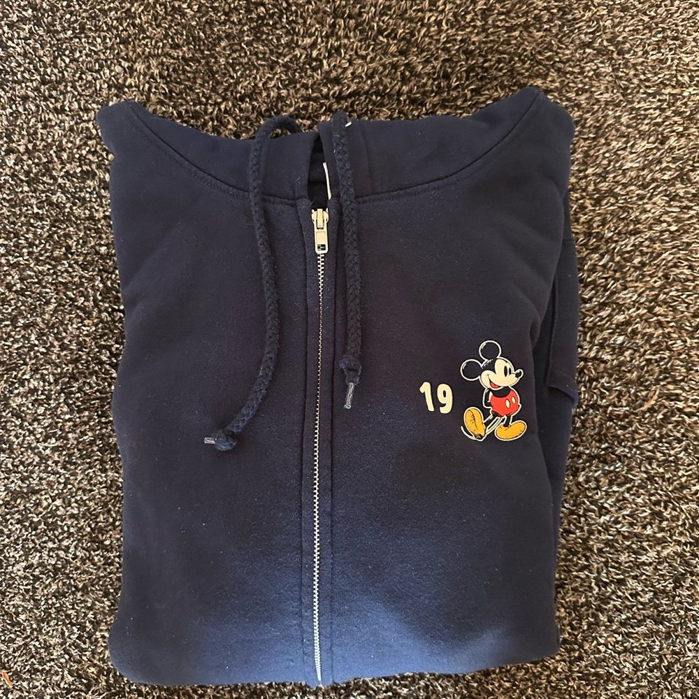 Navy Hoodie with Mickey Mouse Design